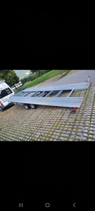 Trailer hidraulic + troliu electric 5 metri lungime / 2.45 lățime 3, t