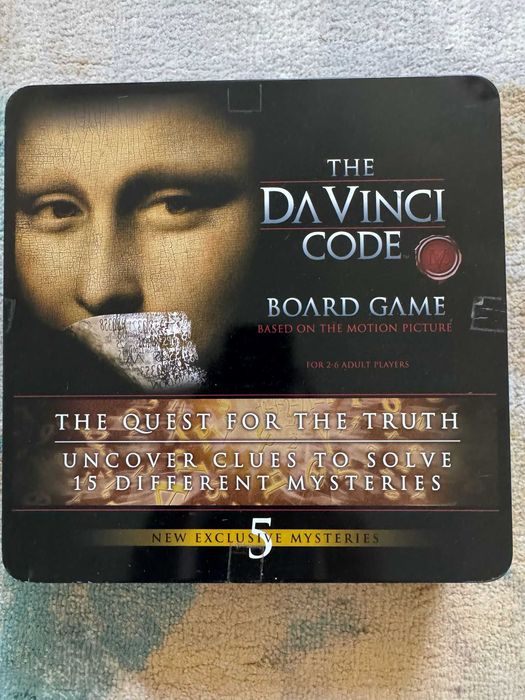 Joc de societate The Da Vinci Code – ediție în cutie metalică, complet, nou