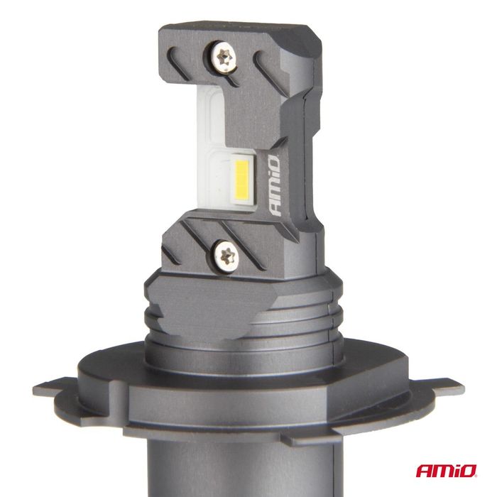 Led крушки за кола hybrid серия h4 h19 6000k canbus 60w amio-04114