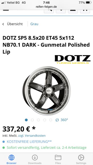DOTZ SP5 20“ 5x112