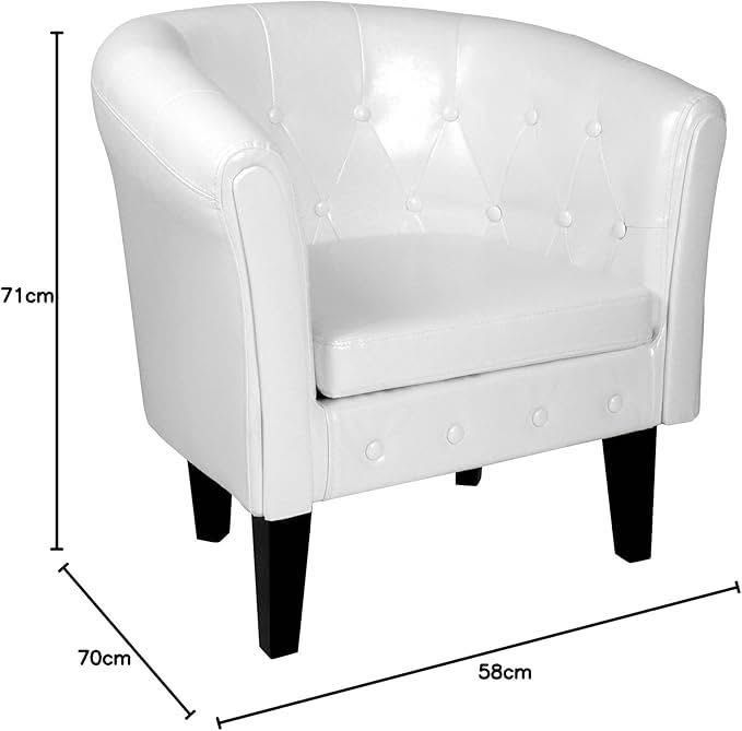 Кресло Chesterfield от дърво и имитация на кожа