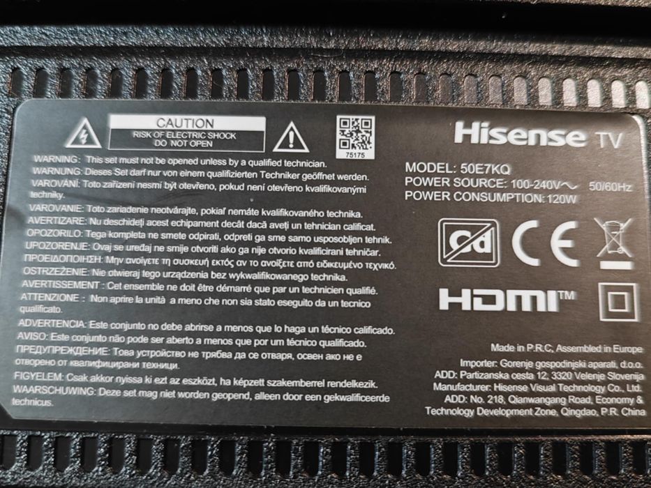 MainBoard 50A56FEVS HiSense TV 50E7KQ 50"