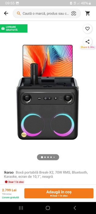 IKARO X2  caraoche wifi portabil