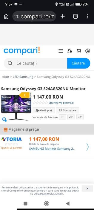 Monitor Samsung led 24"