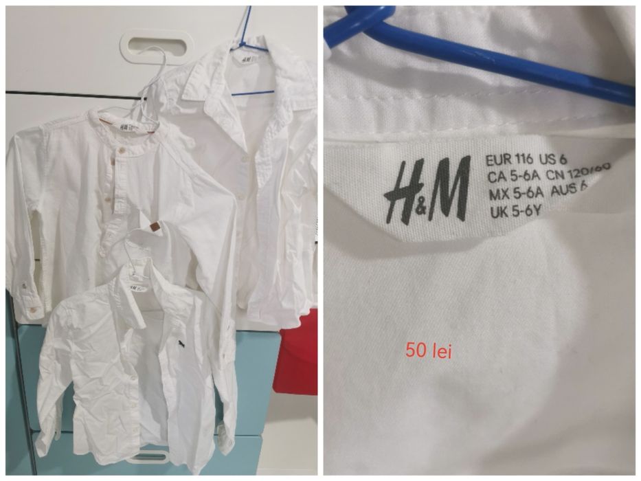 Lot haine camasa geaca groasa impermeabila 104 - 116 zara hm reserved