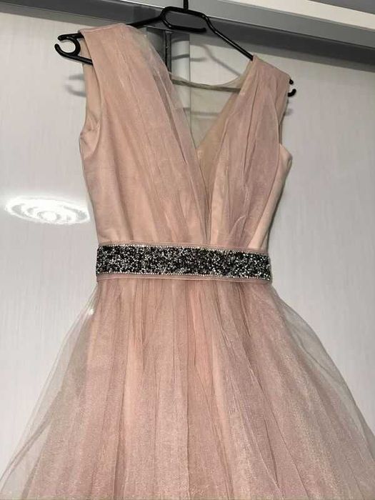 Rochie banchet roz pudrat