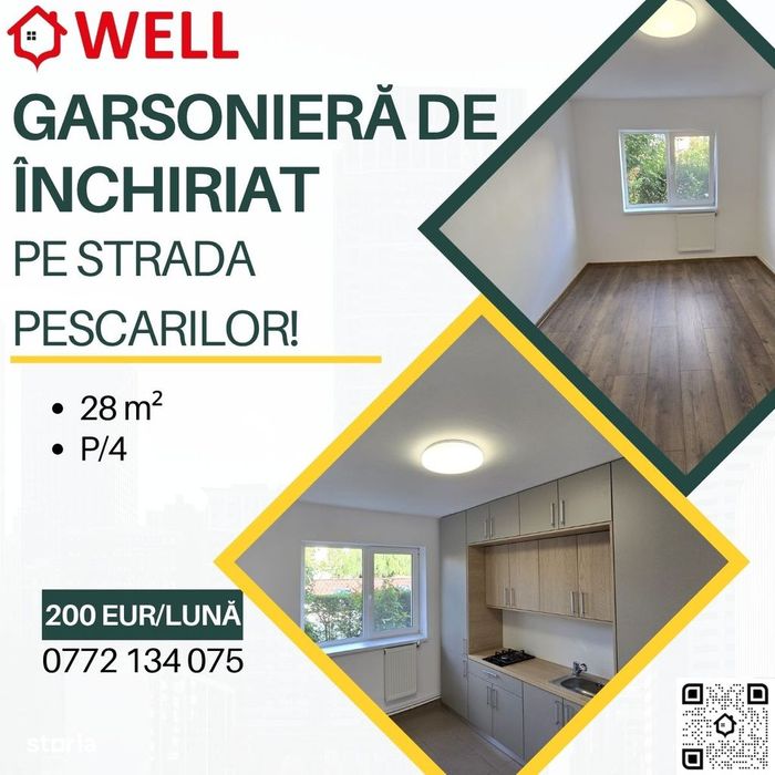 Garsonieră de închiriat în Sfântu Gheorghe, pe strada Pescarilor!