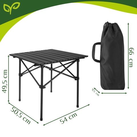 Сгъваема къмпинг маса Gardlov 27294, 54 × 50,5 × 49,5 см