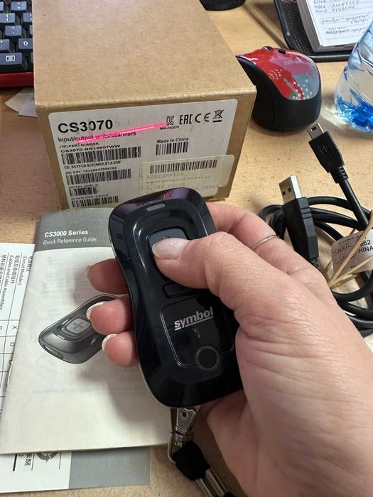 Zebra CS3070 Bluetooth баркод скенер – безжичен, с памет, отличен