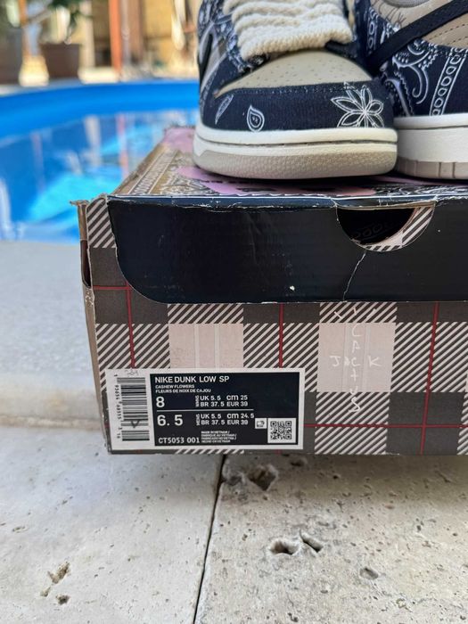 Nike Dunk Low Travis Scott Кецове 39 EUR + Кутия + Връзки Нови