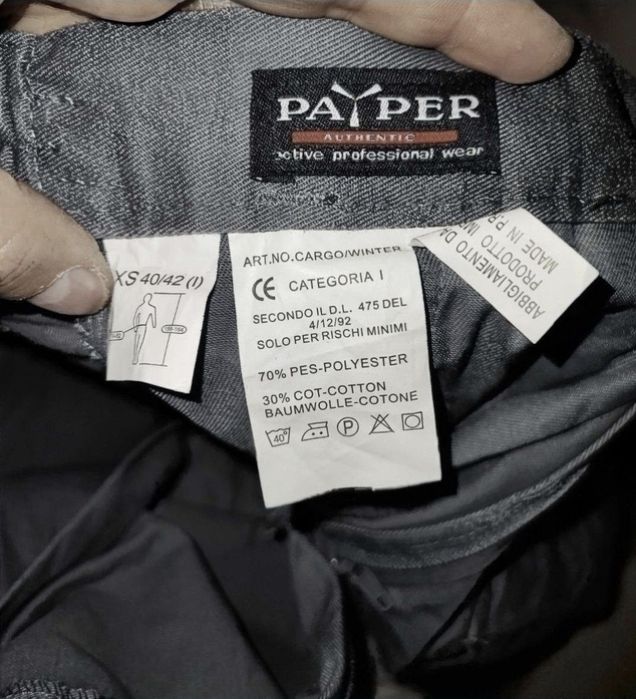 Pantaloni Protecție Bărbați Payper Cargo Winter, XS (40/42)
