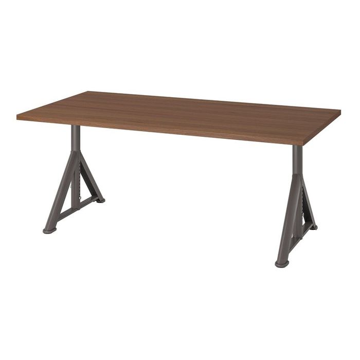 Birou cu înălţime reglabilă IKEA IDASEN maro/gri închis, 160x80 cm