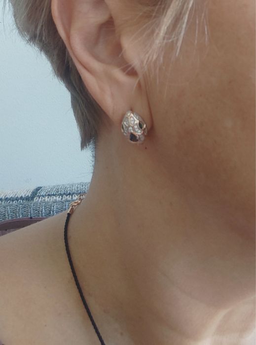 Золотые серьги с миксом камней