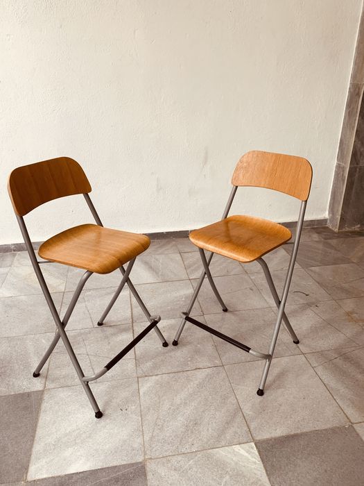 Скандинавски сгъваеми бар столове – 4 броя | Minimalist Nordic Design