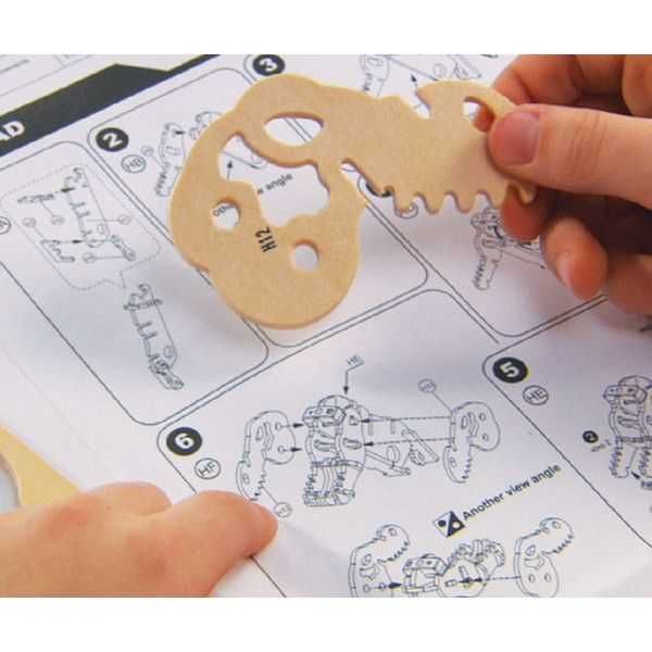 Пъзел 3D динозавър Макет Тиранозавър рекс задейства се с пляскане