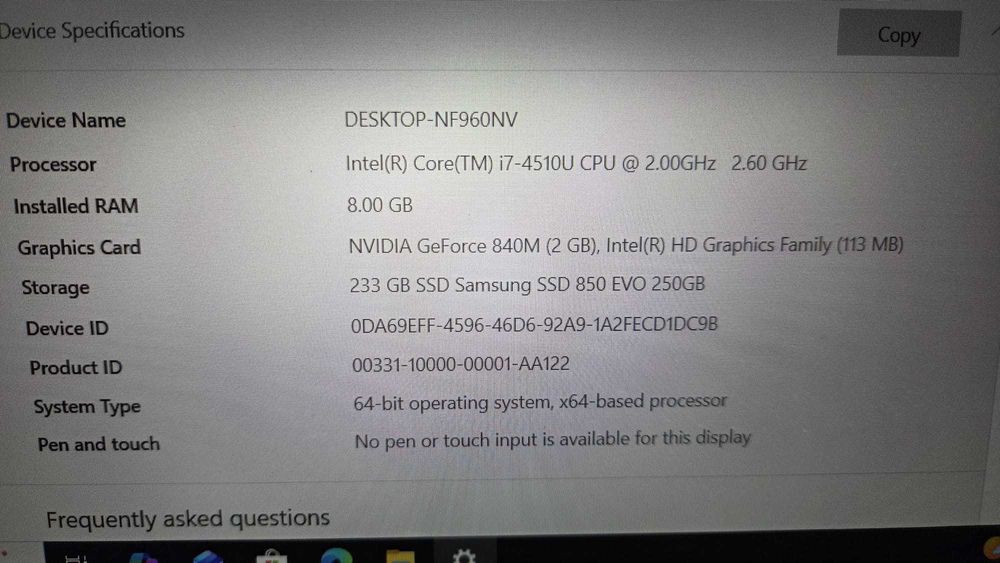 Laptop Acer Aspire V 15 Nitro cu procesor I7 gen 4