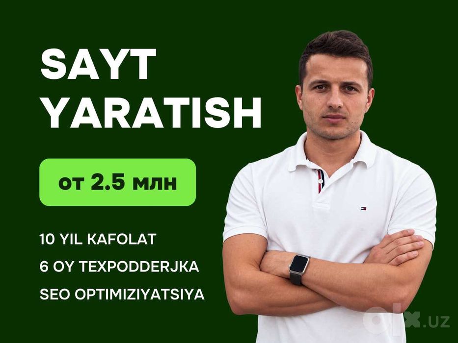 Sayt yaratish / Dasturlash xizmati / Tez va oson
