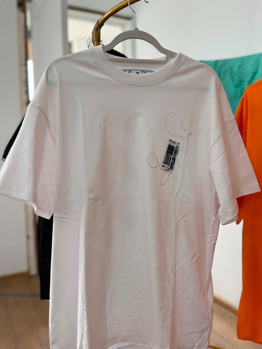 Tricou OFF WHITE alb mărimea S
