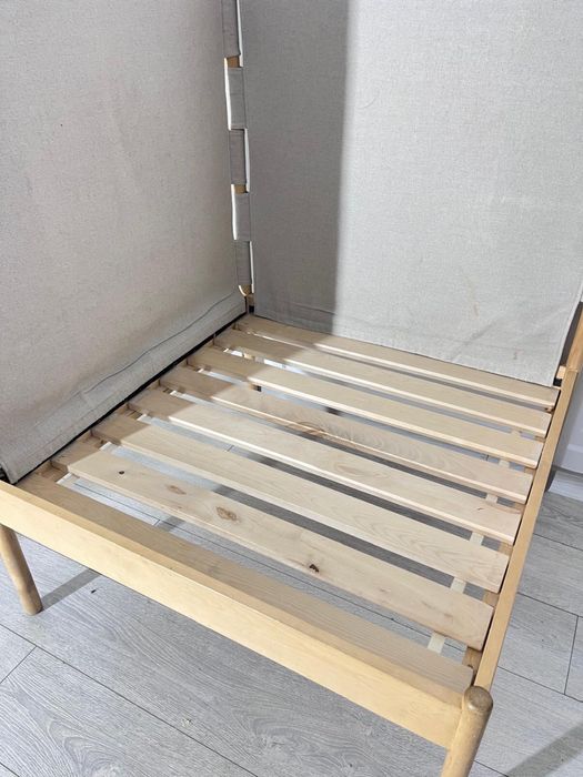 Fotoliu Colț Din Lemn Masiv tip Lounge Corner; Fotoliu Panouri Textile