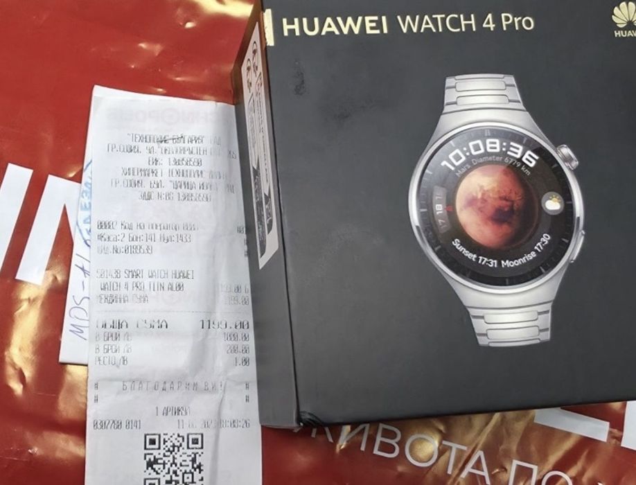 ***48mm Huawei watch 4 Pro LTE Гаранция Технополис 2025 г. Titanium