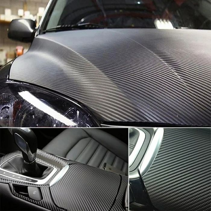 4D Carbon Fiber Vinyl - 152cm*200cm светло сив цвят