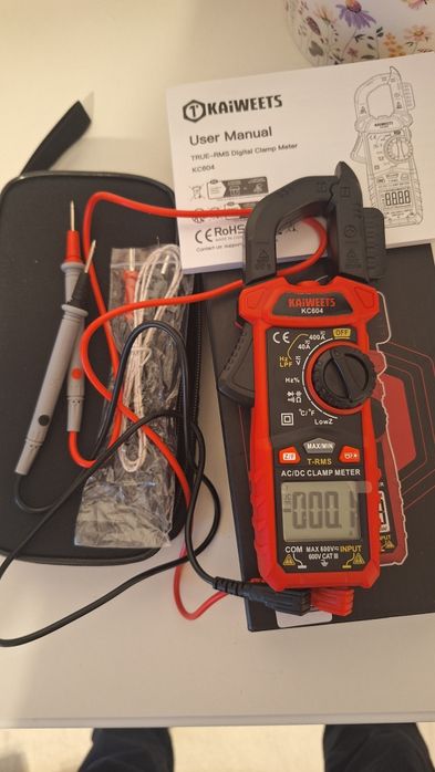 Clemă multimetru pentru măsurarea tensiunii și curentului AC/DC,