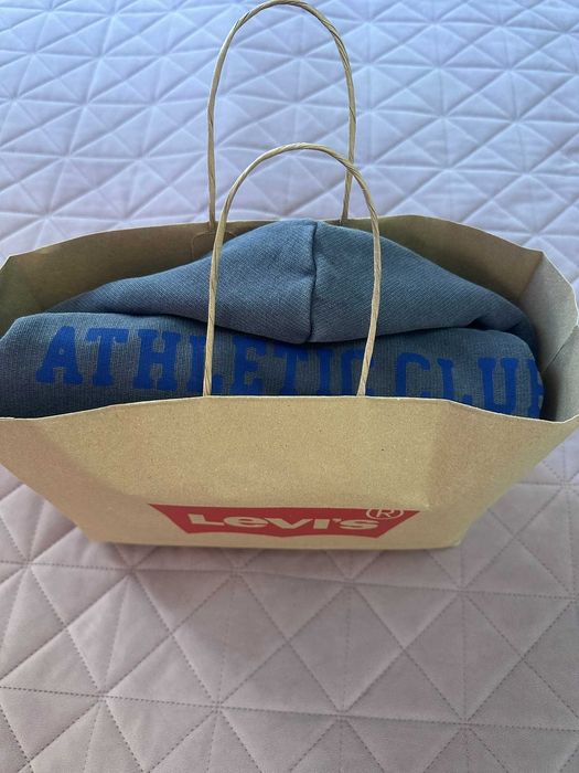 НОВ Оригинален мъжки суичър , худи  LEVI'S `s Левайс Hoodie размер L (става и за M) ,подх. за подарък