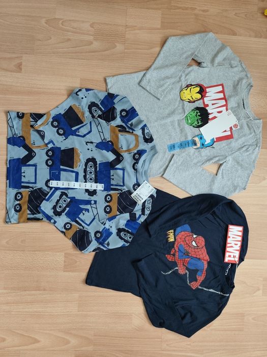 Нови  пролетни дрехи за момче, размер 7-8 години- дънки, пижами, блузи