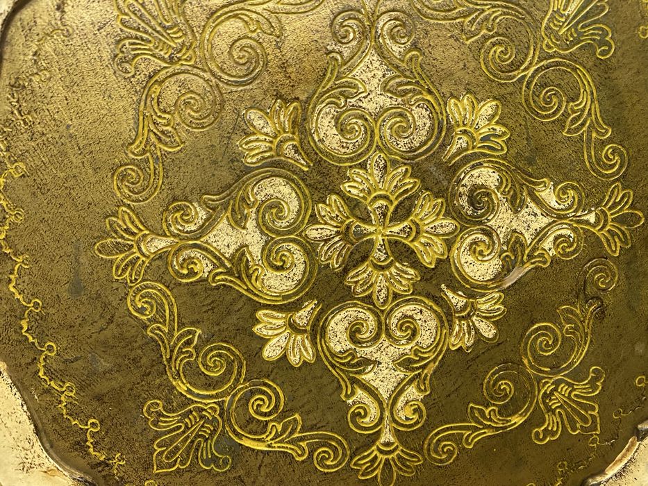 Стар италиански поднос с позлата