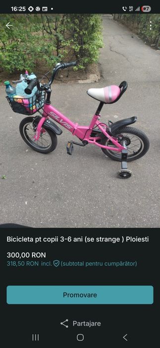 Bicicleta SILVIS  pentru  copii (se strange) (Ploiesti)