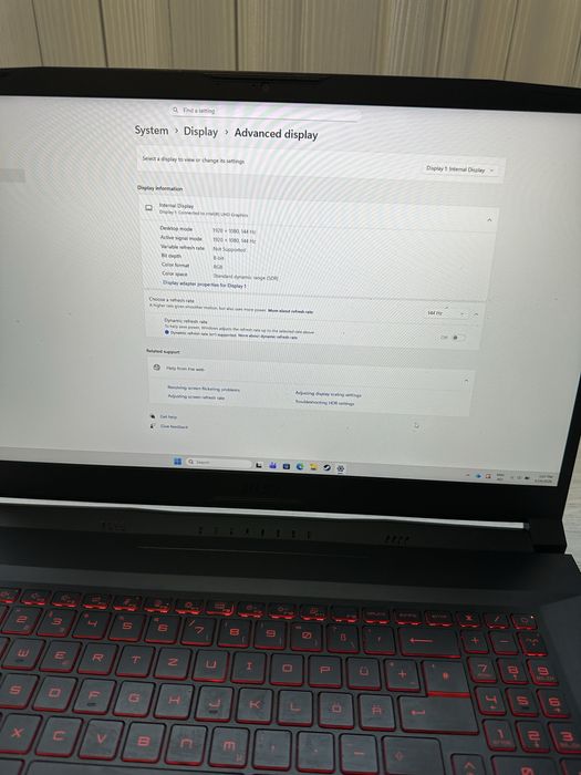 Laptop Gaming MSI Katana GF76 17.3inch , i7-11800H, RTX 3060, 16GB Ram ,144Hz