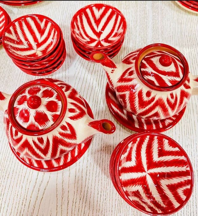 Atlas guli idishlar, sopol idish, milliy, посуды, дворцовый