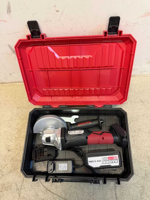 R20 Ъглошлайф Ø125mm 4Ah RDP-KBAG20/Термо нож /	R20 Прахосмукачка