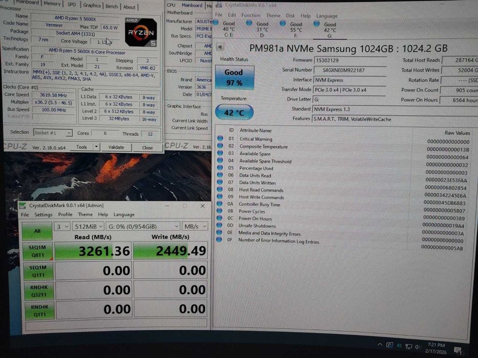 1TB M.2 NVMe - Crucial P3, Samsung, Patriot Viper