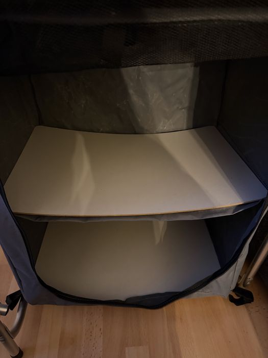 Set camping masă pliabilă cu dulap și grătar
