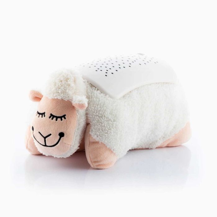 Lampa de veghe pentru copii cu proiector de stele model oaie de plus