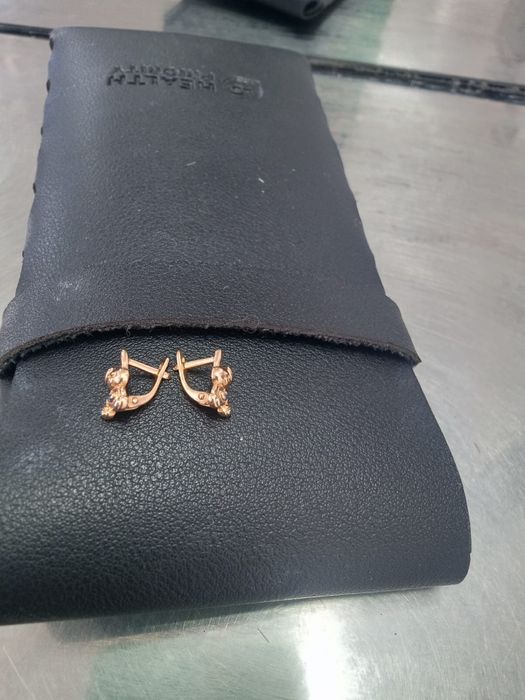 детский серьги золото