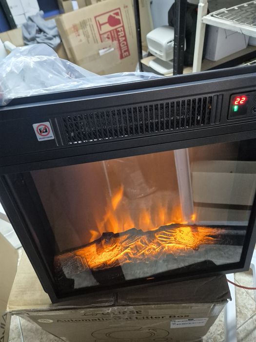 Камина с 3Dефект и реалстичен пламък, дистанционно