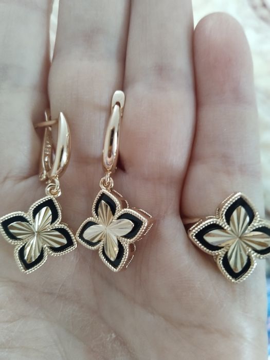 Набор серьги и кольцо