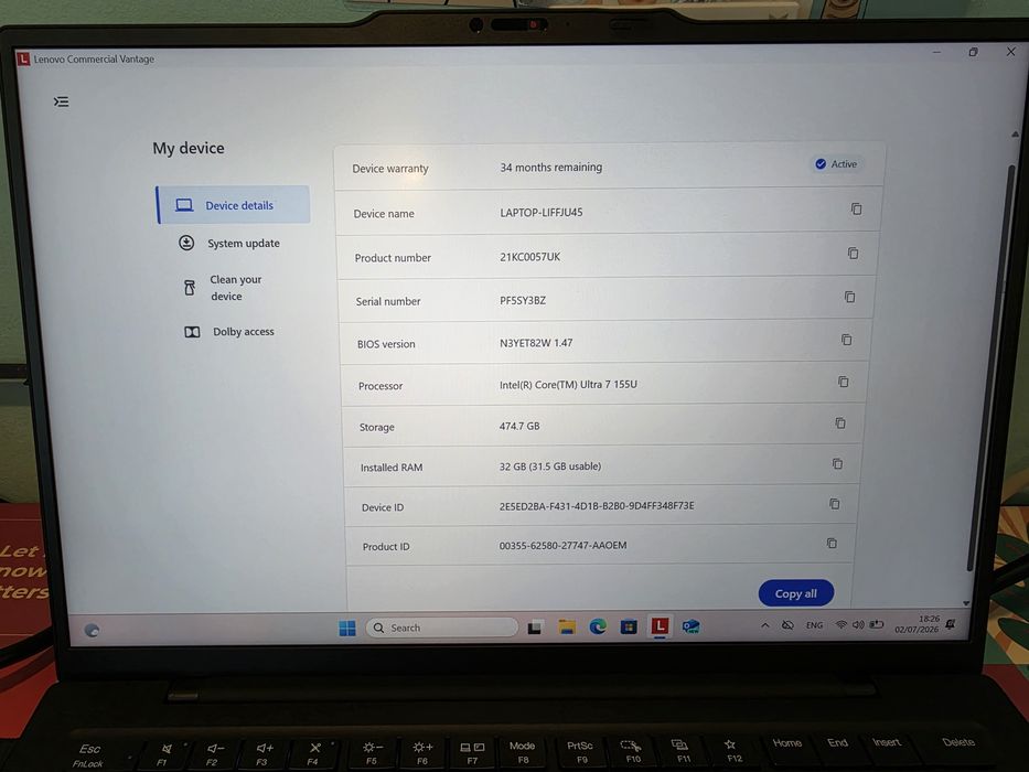 НОВ! Lenovo Thinkpad X1 Carbon Gen 12 / Ultra 7 155U / 32 GB Ram / 512 SSD