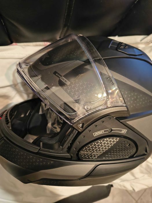 Модулна каска Shark EVO GT Encke Matt Black Anthracite - размер XL