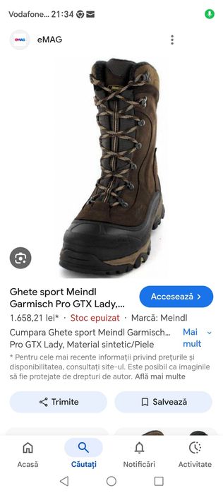 Bocanci Meindl iarnă