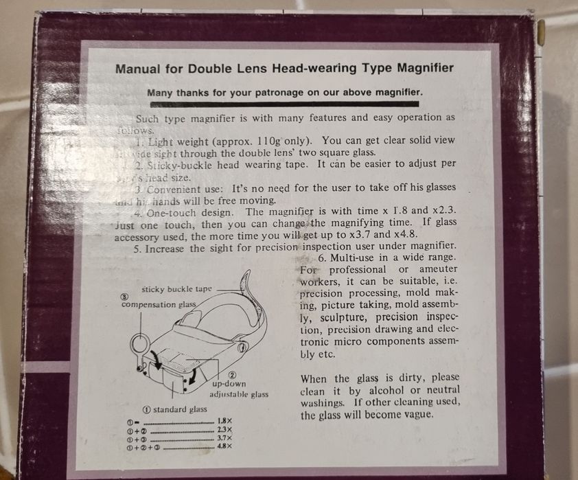 Очки, маска увеличительные