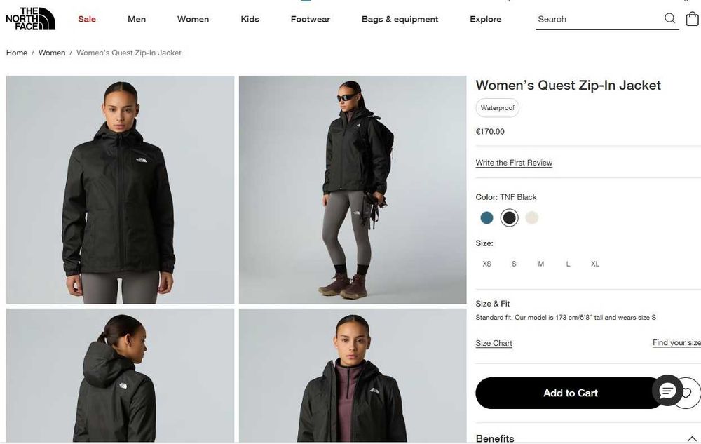 Ново яке The North Face Women's Quest Zip-In Jacket, размер S