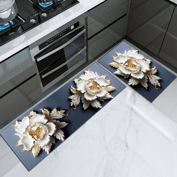 Кухонный коврик резиновый антискользящий набор 180×60 90×60