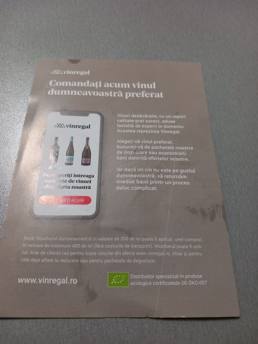 Voucher vinregal