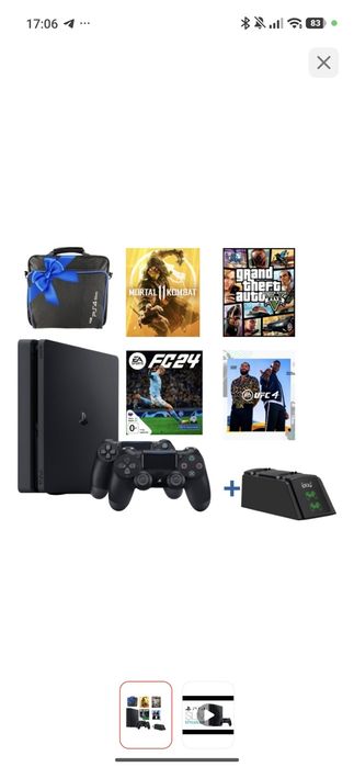 PS4 Slim 500 GB + 4 GAME