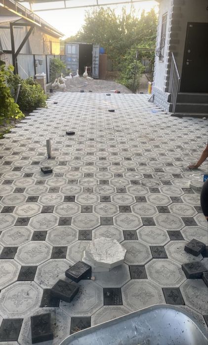 Укладка брусчатки