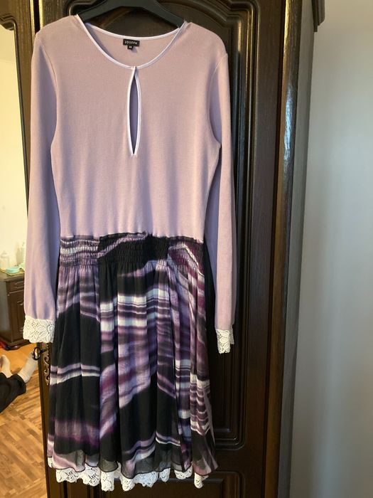 Rochie lila/mov, matase/bumbac