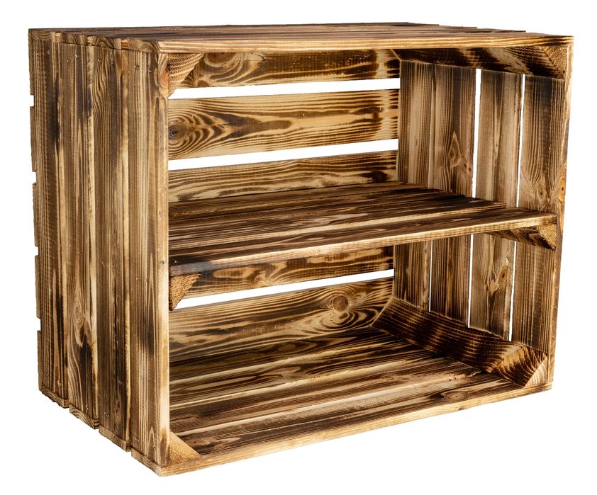 Ladite / Lazi / Cutii din Lemn de Pin Arse 50x40x30 cm